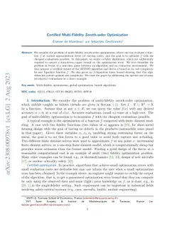 Certified Multi-Fidelity Zeroth-Order Optimization