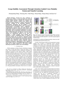Grasp Stability Assessment Through Attention-Guided Cross-Modality
  Fusion and Transfer Learning