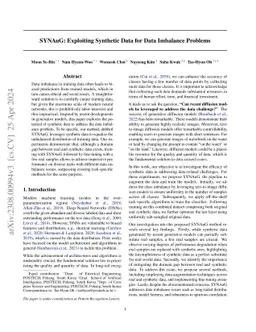 SYNAuG: Exploiting Synthetic Data for Data Imbalance Problems