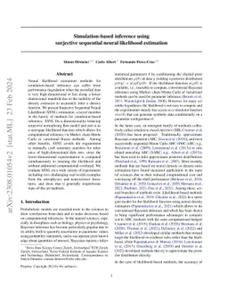 Simulation-based Inference for High-dimensional Data using Surjective Sequential Neural Likelihood Estimation