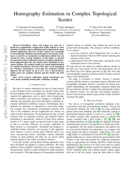 Homography Estimation in Complex Topological Scenes