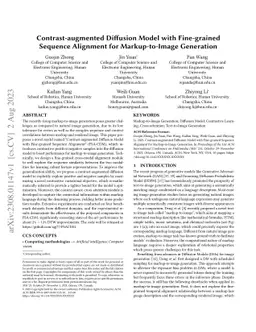 Contrast-augmented Diffusion Model with Fine-grained Sequence Alignment
  for Markup-to-Image Generation