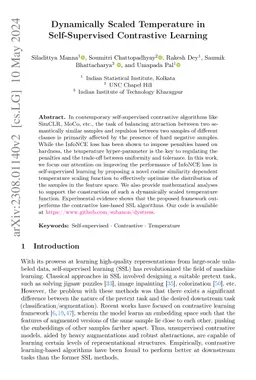 Dynamically Scaled Temperature in Self-Supervised Contrastive Learning