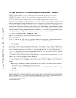 GNN4FR: A Lossless GNN-based Federated Recommendation Framework