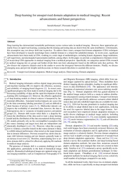 Deep learning for unsupervised domain adaptation in medical imaging:
  Recent advancements and future perspectives