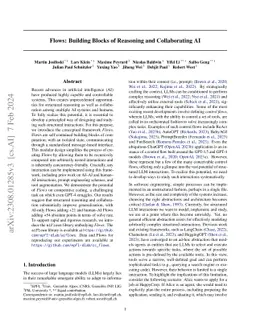 Flows: Building Blocks of Reasoning and Collaborating AI