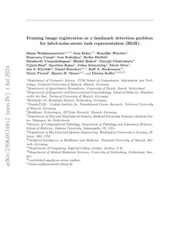 Framing image registration as a landmark detection problem for
  label-noise-aware task representation (HitR)