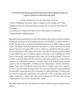 An enhanced motion planning approach by integrating driving
  heterogeneity and long-term trajectory prediction for automated driving
  systems