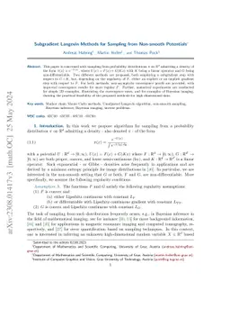 Subgradient Langevin Methods for Sampling from Non-smooth Potentials