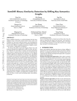 SemDiff: Binary Similarity Detection by Diffing Key-Semantics Graphs