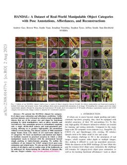 HANDAL: A Dataset of Real-World Manipulable Object Categories with Pose
  Annotations, Affordances, and Reconstructions