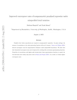 Improved convergence rates of nonparametric penalized regression under
  misspecified total variation