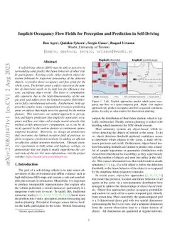 Implicit Occupancy Flow Fields for Perception and Prediction in
  Self-Driving