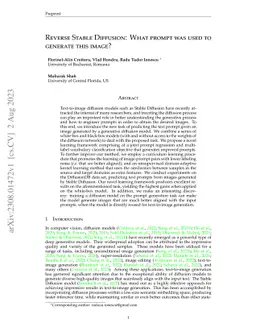 Reverse Stable Diffusion: What prompt was used to generate this image?