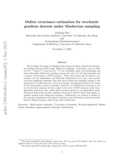 Online covariance estimation for stochastic gradient descent under
  Markovian sampling