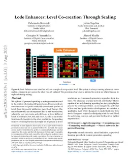 Lode Enhancer: Level Co-creation Through Scaling