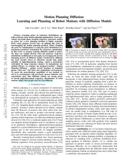 Motion Planning Diffusion: Learning and Planning of Robot Motions with
  Diffusion Models