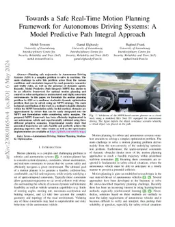 Towards a Safe Real-Time Motion Planning Framework for Autonomous
  Driving Systems: An MPPI Approach