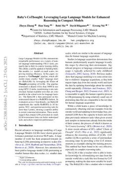 Baby's CoThought: Leveraging Large Language Models for Enhanced
  Reasoning in Compact Models