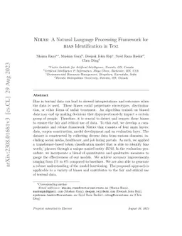 NBIAS: A Natural Language Processing Framework for Bias Identification
  in Text