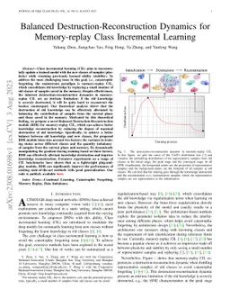 Balanced Destruction-Reconstruction Dynamics for Memory-replay Class
  Incremental Learning
