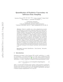 Quantification of Predictive Uncertainty via Inference-Time Sampling