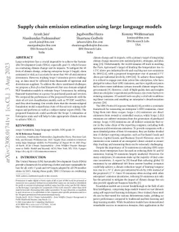 Supply chain emission estimation using large language models
