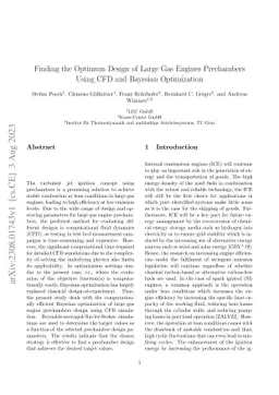 Finding the Optimum Design of Large Gas Engines Prechambers Using CFD
  and Bayesian Optimization