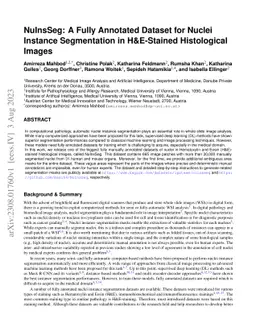 NuInsSeg: A Fully Annotated Dataset for Nuclei Instance Segmentation in
  H&E-Stained Histological Images