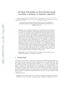 Job Shop Scheduling via Deep Reinforcement Learning: a Sequence to
  Sequence approach
