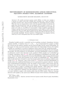Identifiability of Homoscedastic Linear Structural Equation Models using
  Algebraic Matroids