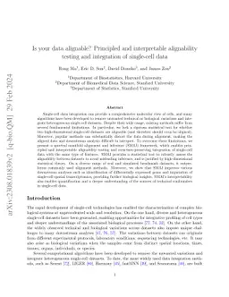Is your data alignable? Principled and interpretable alignability
  testing and integration of single-cell data