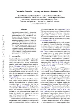 Curricular Transfer Learning for Sentence Encoded Tasks