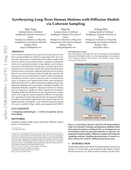 Synthesizing Long-Term Human Motions with Diffusion Models via Coherent
  Sampling
