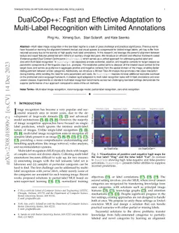 DualCoOp++: Fast and Effective Adaptation to Multi-Label Recognition
  with Limited Annotations