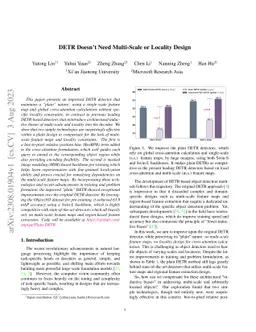DETR Doesn't Need Multi-Scale or Locality Design