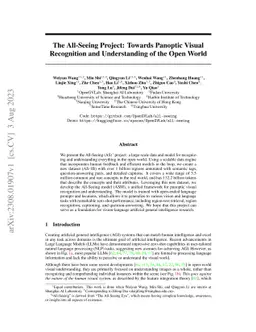 The All-Seeing Project: Towards Panoptic Visual Recognition and
  Understanding of the Open World