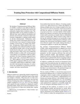 Training Data Protection with Compositional Diffusion Models