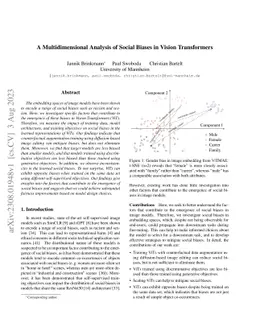 A Multidimensional Analysis of Social Biases in Vision Transformers