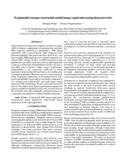 Explainable unsupervised multi-modal image registration using deep
  networks