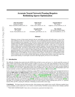 Accurate Neural Network Pruning Requires Rethinking Sparse Optimization