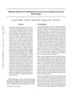 Diffusion Models for Counterfactual Generation and Anomaly Detection in
  Brain Images
