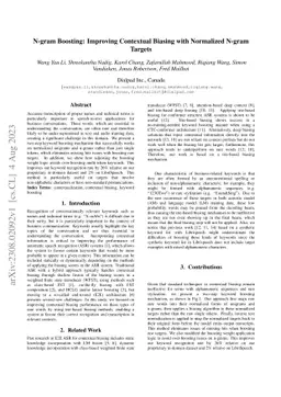 N-gram Boosting: Improving Contextual Biasing with Normalized N-gram
  Targets