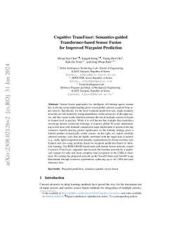 Cognitive TransFuser: Semantics-guided Transformer-based Sensor Fusion
  for Improved Waypoint Prediction