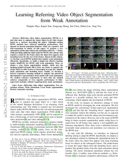 Learning Referring Video Object Segmentation from Weak Annotation