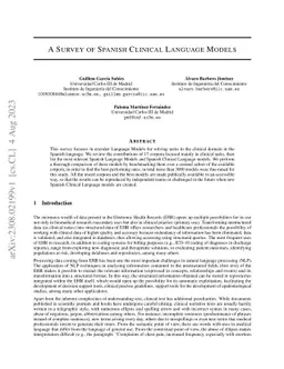 A Survey of Spanish Clinical Language Models
