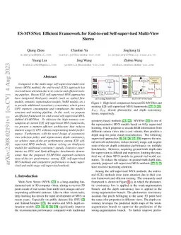 ES-MVSNet: Efficient Framework for End-to-end Self-supervised Multi-View
  Stereo