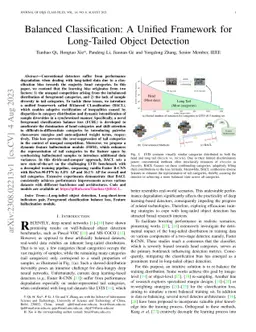 Balanced Classification: A Unified Framework for Long-Tailed Object
  Detection