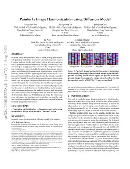 Painterly Image Harmonization using Diffusion Model