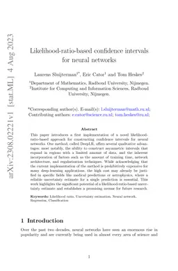 Likelihood-ratio-based confidence intervals for neural networks